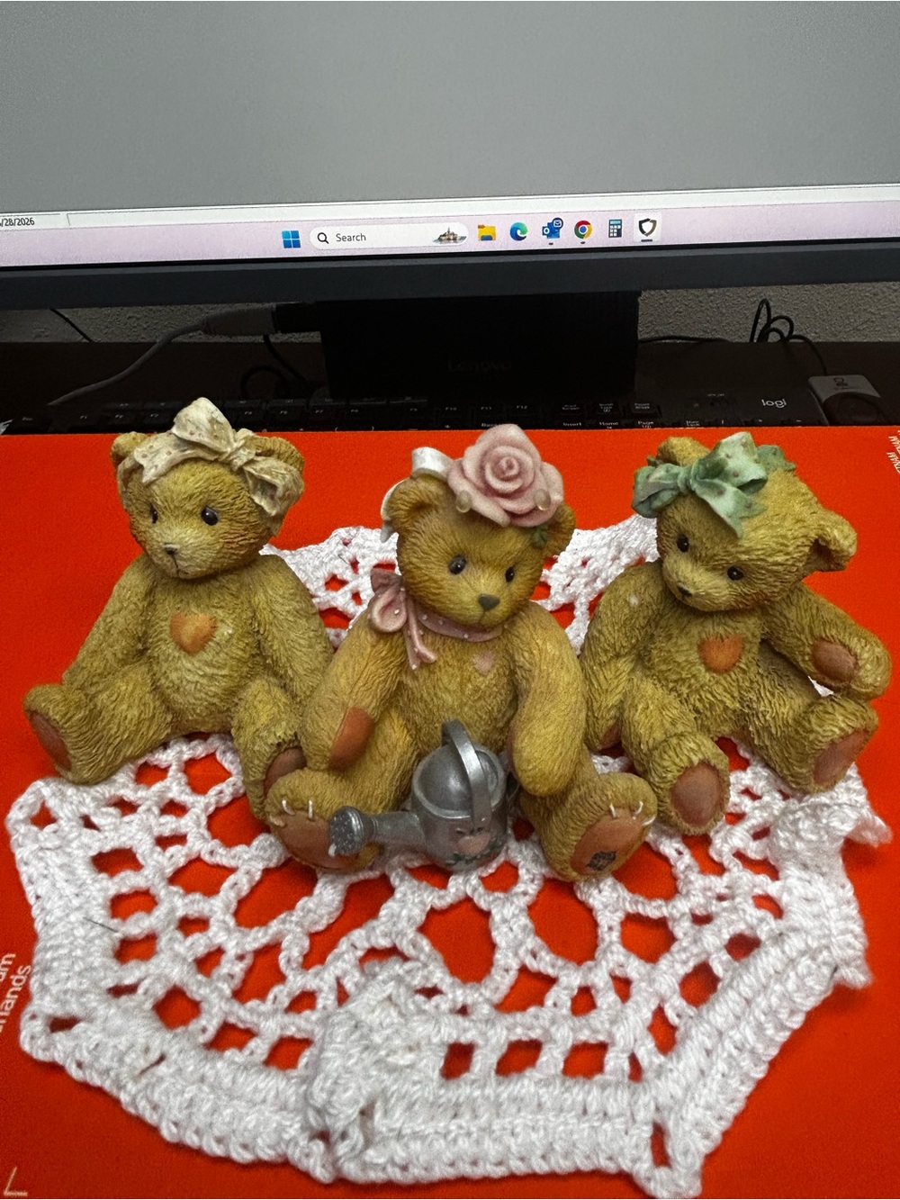 Cherished Teddies set of 3 2-12/“ tall
